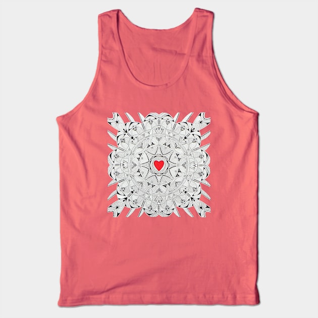 sacred Heart Tank Top by federicocortese